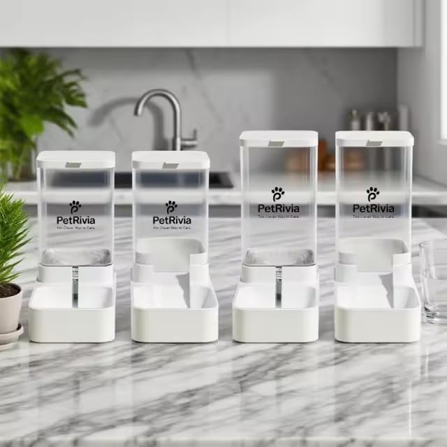 Automatic Pet Feeders Automatic Dog Food and Water Dispenser Water Dispenser for Dogs Gravity Water Dispenser Cat Feeders Automatic Cat Food Dog Water and Food Dispenser Gravity Pet Water Dispenser
