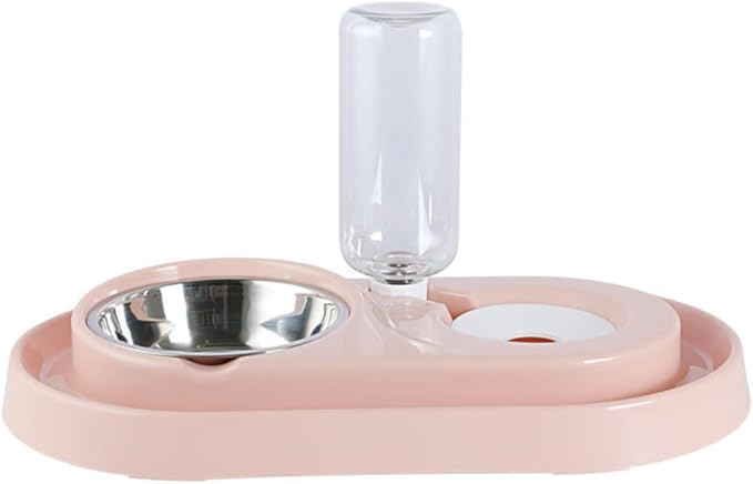 BESPORTBLE Dual-use Dog Cat Automatic Water Filling Bowl Plastic Stainless Steel Easy Clean No Odor Health Safety