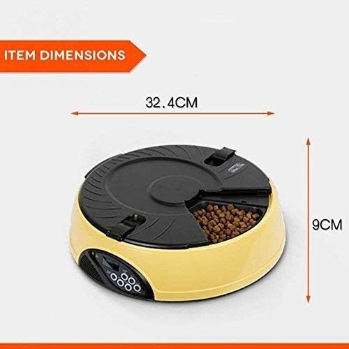 Timing Record Bowl Automatic Feeder 6 Meals Intelligent Automatic Pet Feeder LCD Display Cat Dog Food Dispenser Portable