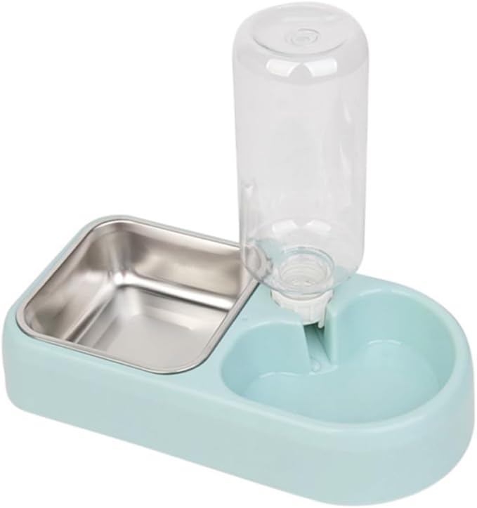 SUPVOX Double Pet Water Feeder Automatic Drinking Tool for Dogs and Cats Blue Unique Design Smooth Surface Safe and Eco-Friendly Pet Supplies
