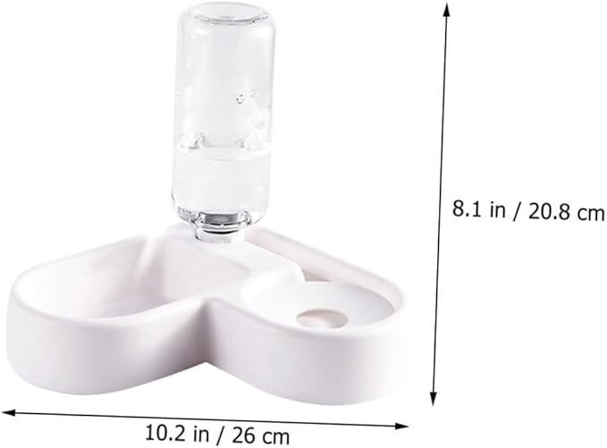 Didiseaon 2pcs Corner Shape Pet Feeder Automatic Water Dispenser for Dogs and Cats Double Bowl Design for Food and Water Lightweight Material Easy to Non- Base