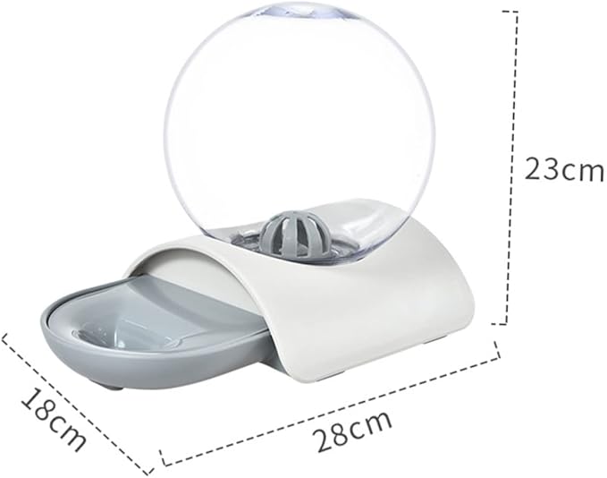 Happyyami 1pc Large Capacity Pet Water Dispenser Automatic Bubble Waterer for Dogs and Cats Easy for Home and Outdoor Use Grey