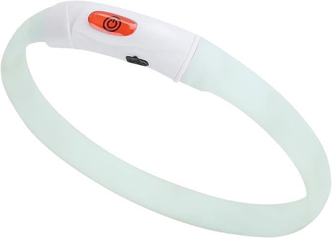 Restokki Multifunction LED Marquee Pet Adjustable Safety Rechargeable Anti Lost Collar USB Charging for Cat Small Dog