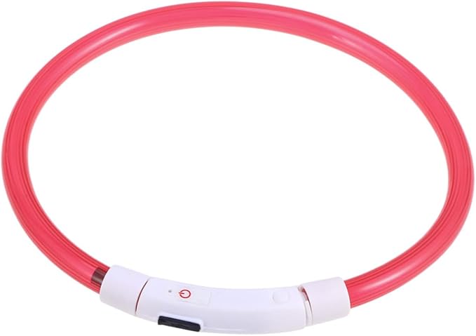 FRCOLOR 3pcs Led Glowing Dog Collar USB Rechargeable Pet Collar for Night Safety -Saving Flexible Shapes
