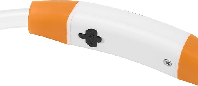 LED Dog Collar, USB Rechargeable Promote Visibility Dog Glow Collar for Outdoor Walking (Orange)