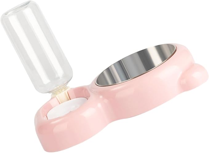 Stainless Steel Double Bowl Pet Supplies Auto Refill Water Feeder Cat Dog Bowl Easy Clean Design
