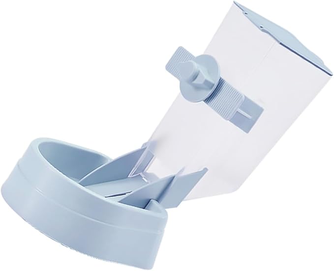 Luxshiny 2l Hanging Automatic Pet Feeder Dog Food Dispenser Station with Crate Mount, Sky Blue Sturdy Plastic, Suitable for Puppies and Small Dogs