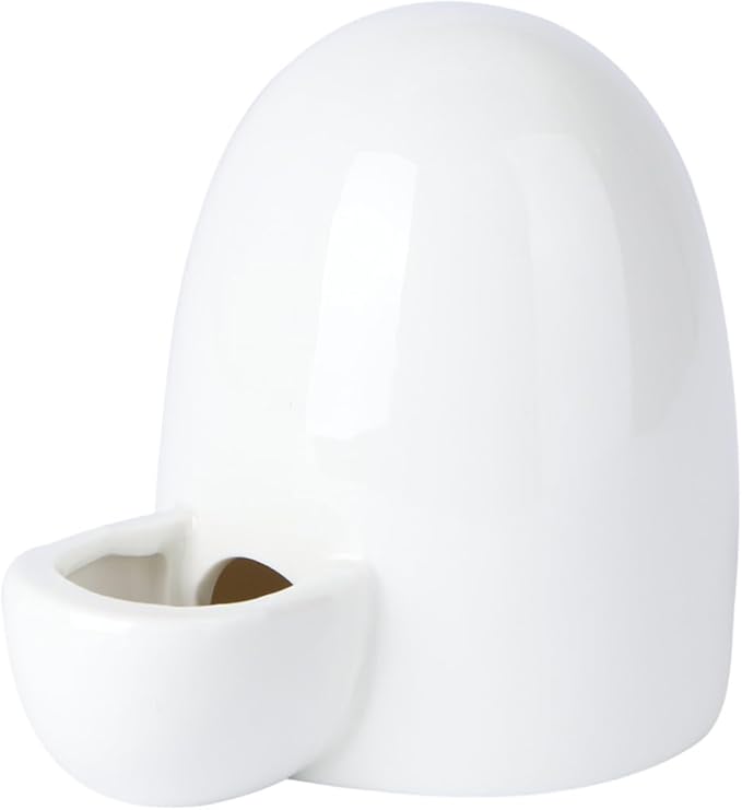1pc Pet Automatic Water Feeder for Hamsters Mute Drinking Bowl White Ceramic Pet Drinking Supplies Convenient and Safe Water Dispenser for Animals