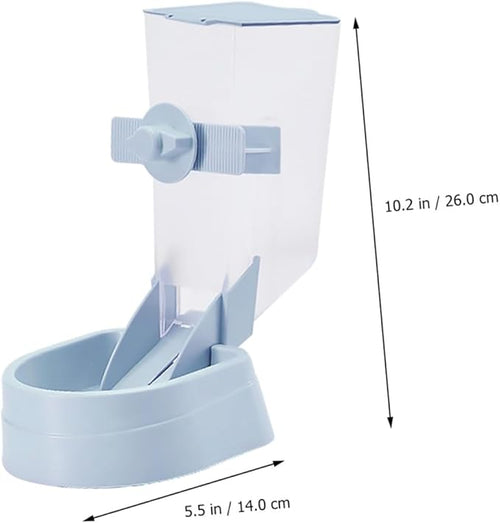 2l Automatic Dog Feeder Hanging Pet Food Dispenser Bowl for Cage Use, Sky Blue Sturdy Plastic Pet Bowl Suitable for Puppies and Adult Dogs