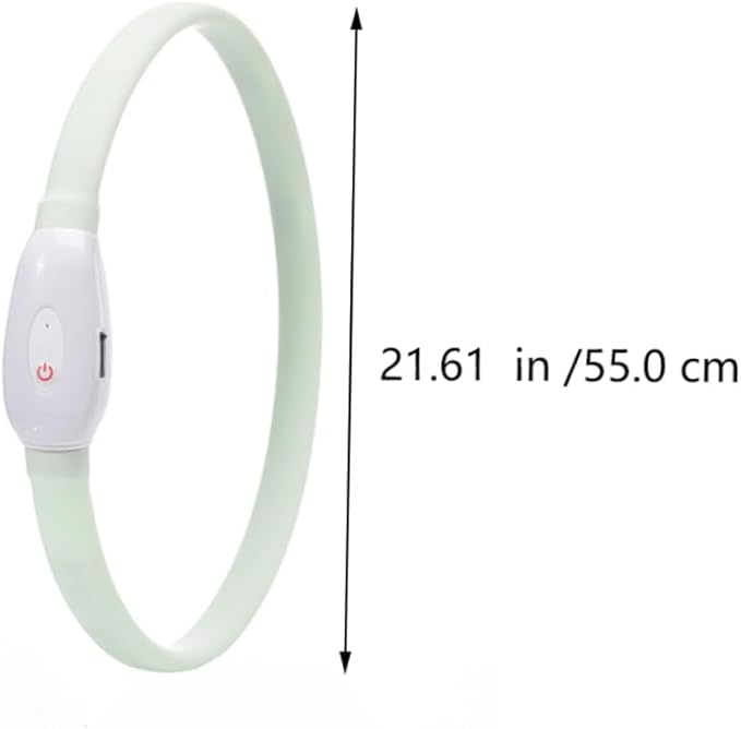 Sosoport USB Rechargeable LED Glowing Pet Collar Durable Flashing Dog Collar with Bright Nighttime Visibility Comfortable Wear Resistant Material for Safe Evening Walks