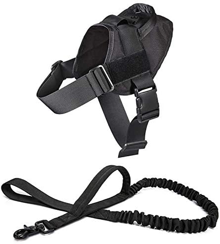 Dog harness walking adjustable nylon pet dog collar vest rubber band dog leash for small and large dogs German shepherd
