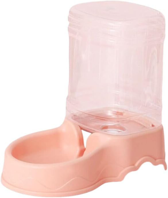 jkahh 3.8L Pet Feeder Pet Water Fountain Drink Bowl Automatic Pet Feeder Large Cat Dog Food Dispenser,Pink-Waterer