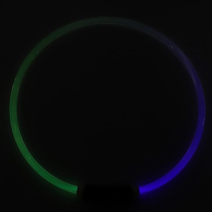 Light Up Dog Collar, Glowing Pet Collar for Medium Small Dogs USB Rechargeable Led Collar Led Dog Collar in The Dark Dog Collar for Night Walking Lighted Dog Collar Necklace