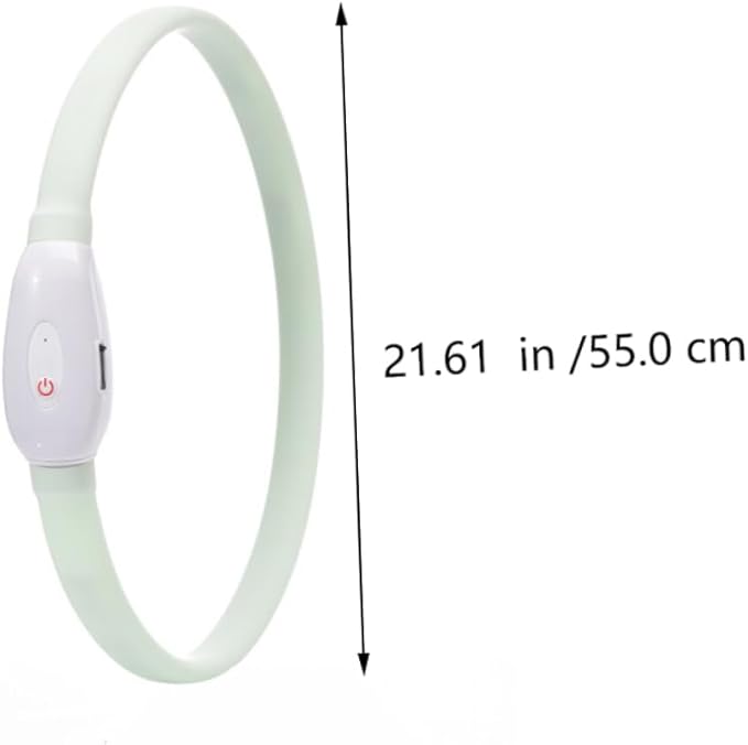 DECHOUS USB Rechargeable LED Glowing Pet Dog Collar and Cuttable Night Safety Flashing Collar Light for Dogs