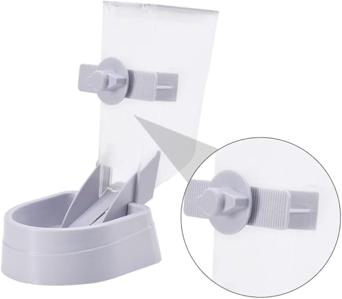 1pc Hanging Pet Feeder for Dogs and Cats Automatic Food Container Detachable Design Gray for Preventing Spills and Easy Cleaning