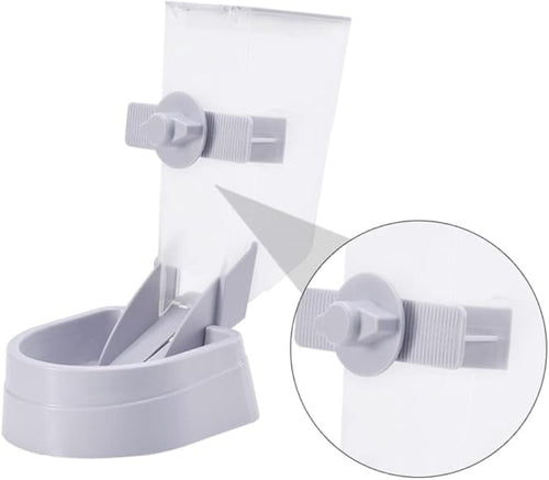 1pc Hanging Pet Feeder for Dogs and Cats Automatic Food Container Detachable Design Gray for Preventing Spills and Easy Cleaning