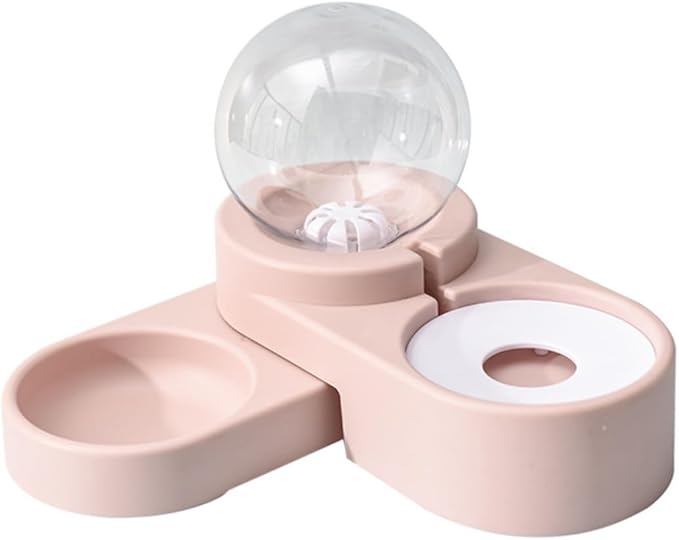 BESPORTBLE Pet Water Dispenser for Automatic Cat Bowl Double Bowls Pet Supplies Stainless Steel(Without Stainless Steel Basin)