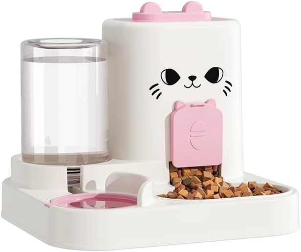 Automatic Water and Food Dispenser for Pets, Cats, and Dogs.Dry and Wet Separation, Automatic Addition
