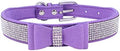 Puppy Dog Collar with Rhinestone Bow Knot Crystal Diamond Colorful Bling Girl Cat Collars XS Small Medium Large