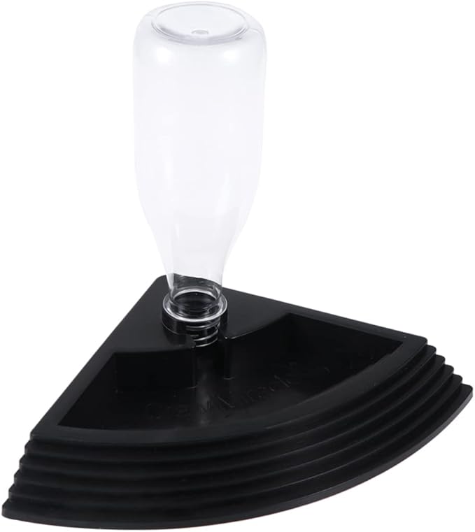 2pcs Automatic Triangle Feeder Water Dispenser for Reptiles Self-Watering Fountain for Turtles Crabs Lizards and Bearded Dragons Black