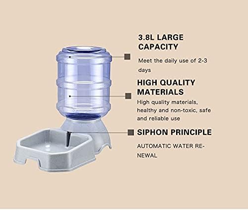 3.8L pet cat automatic feeder large capacity cat drinking fountain plastic dog water bottle feeding bowl cat drinking fountain
