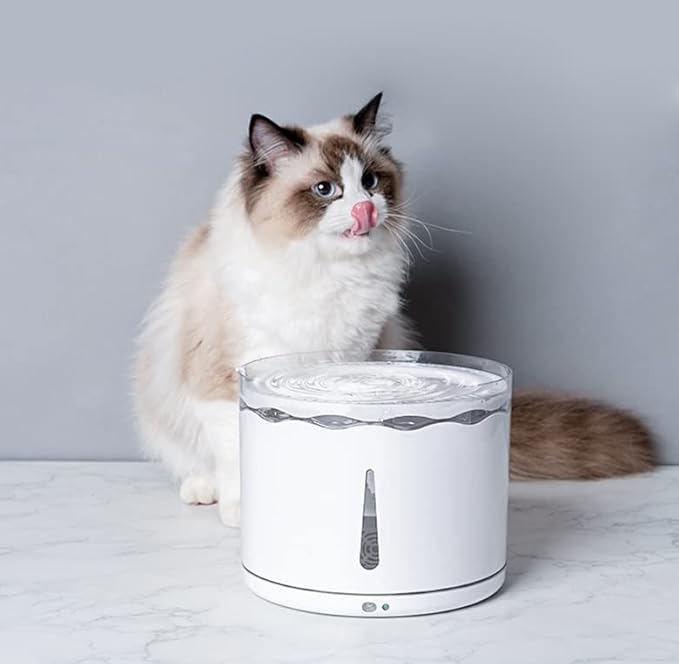 Liusj JUnst Pet cat Water Dispenser Universal Petal Waterer for Cats and Dogs Automatic Circulation Silent Waterer,for Small and Medium Sized Pets