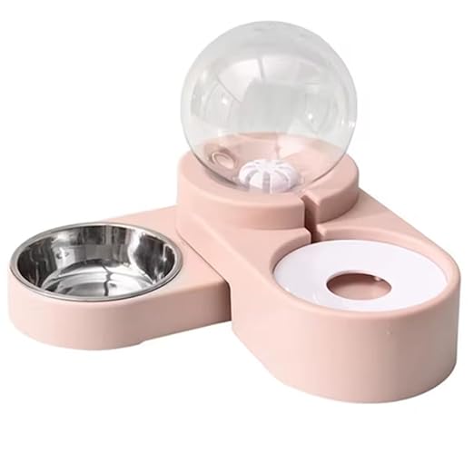 Aboiled 1.8L Automatic Feeder Water Dispenser Set Cats Dogs - Eco-Friendly Plastic Stainless Steel Bowl