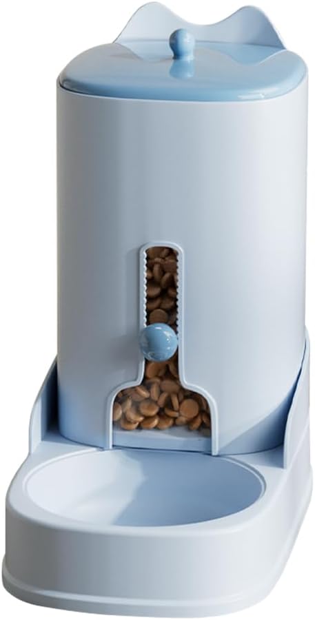 Automatic Pet Feeder for Cats & Small Dogs - 3.2L Programmable Pet Feeder with Stainless Steel Bowl, Suitable for Dry Food, Perfect Portion Control for Puppies & Kittens, Medium Dogs,Blue,Feede