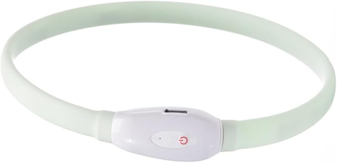 Garneck USB Charging LED Glowing Pet Collar Luminous Dog Collar with Flashing Light Cut to Fit Safety and Night Visibility for Walking and Outdoor Use