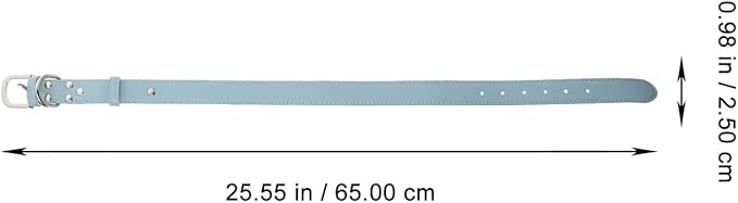 Alipis Adjustable Pu Dog Collar Light Blue XL, Puppy Neck Ring Pet Collar for Outdoor Use, Soft Adjustable Neck Circle for Dogs and Cats