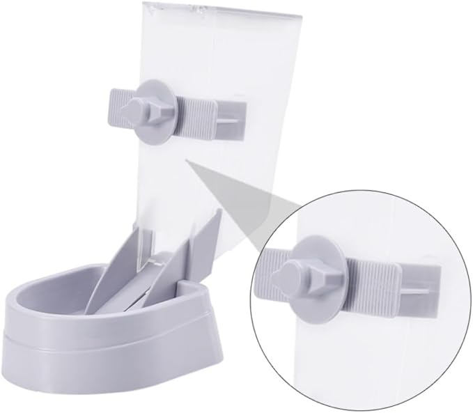 SUPVOX 1pc Hanging Pet Bowl Automatic Dog Cat Food Feeder Gray Removable Design Prevents Tipping for Crate Use Easy to Install Material for Pets