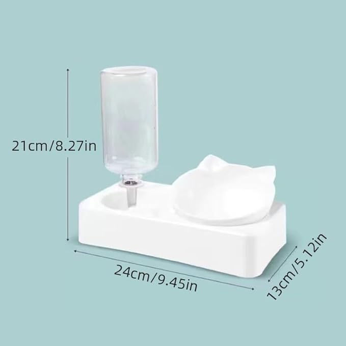 Pet Bowl 15 Degrees Tilt to Protect Cervical Vertebrae Dog Food Bowl Automatic Drinking Feeder Pet Feeding Supplies
