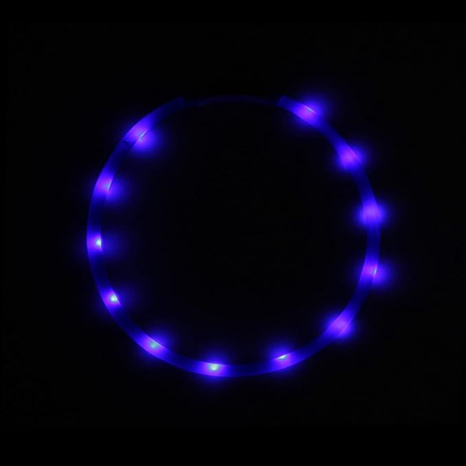 Dog Collars Light Up USB Rechargeable for Night Walking,Durable LED Dog Collar with 3 Modes Switch,Adjustable Lighted Dog Collar for Small Medium Large Dog