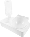 POPETPOP Pet Automatic Water Dispenser with Capacity Tilted Slow Feed Bowl Durable Material for Dogs and Cats Easy to Clean Waterer