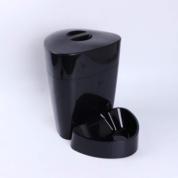 Black Remote Mobile Phone Control pet Dog cat Intelligent Automatic Feeder 4L Large Capacity Feeding Machine Bowl Timing quantitative Dual Power Supply