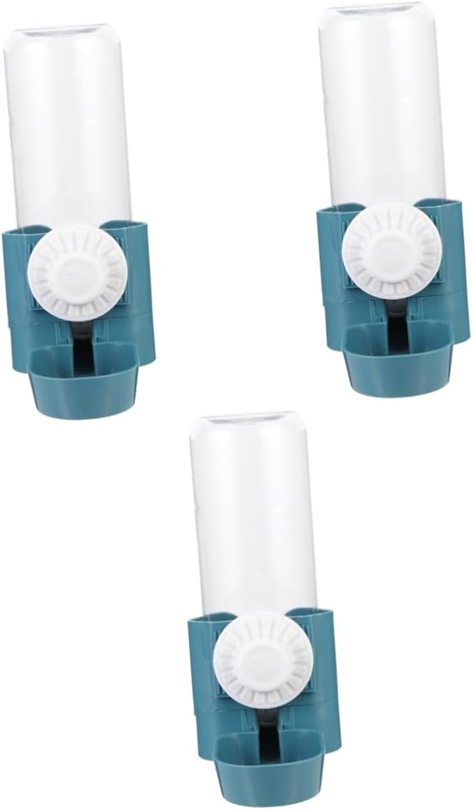 Kisangel 3pcs Pet Water Dispenser for Cats and Dogs Automatic Hanging Water Bottle Easy to Install Suitable for Cages