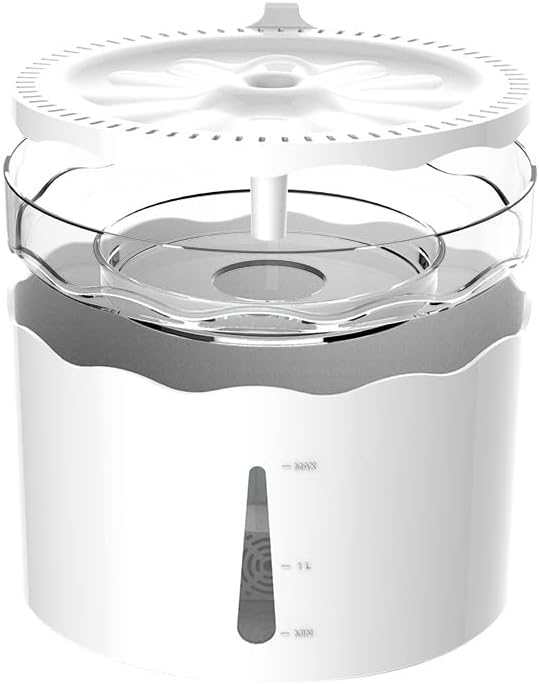 Liusj JUnst Pet cat Water Dispenser Universal Petal Waterer for Cats and Dogs Automatic Circulation Silent Waterer,for Small and Medium Sized Pets