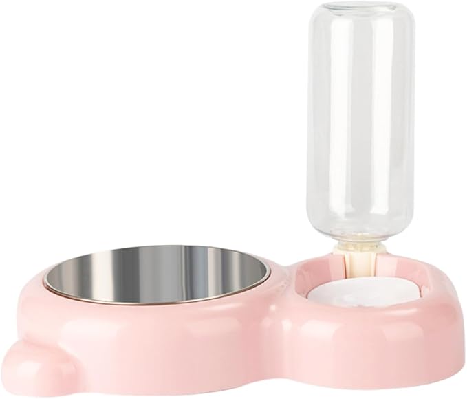 BESPORTBLE Stainless Steel Automatic Pet Feeder Bowl for Cats and Dogs Easy to Clean Pressure Resistant Design with Water Refill for Convenient Daily Use