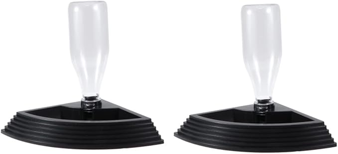 2pcs Automatic Triangle Feeder Water Dispenser for Reptiles Self-Watering Fountain for Turtles Crabs Lizards and Bearded Dragons Black
