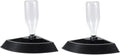 2pcs Automatic Triangle Feeder Water Dispenser for Reptiles Self-Watering Fountain for Turtles Crabs Lizards and Bearded Dragons Black