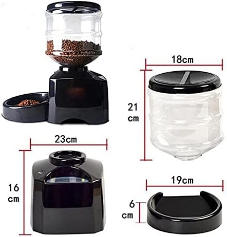 Pet Feeder Cat Feeder Automatic Pet Feeder for Cats and Dogs cat Food Dispensers for Small/Large Puppy Kitten 5.5L (C1)