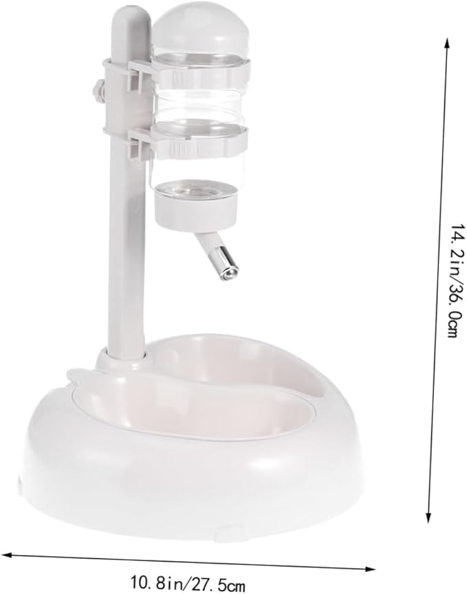 NOLITOY Pet Automatic Feeder White Wall-Mounted Drinking Fountain for Dogs and Cats Non- Design Easy to Height Automatic Water Dispenser for Pets