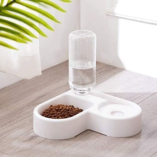 Feeder Bowl Dog Automatic Water Double Bowls Food Wall Corner Space Bottle Drinking