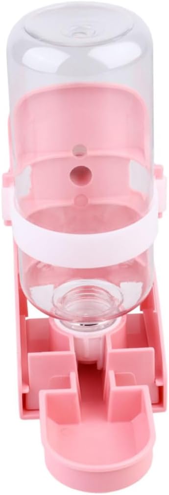 BESPORTBLE Leakproof Automatic Pet Water Dispenser Practical Drinking Feeder for Dogs Cats and Animals Cage Mounted Water Container Pink