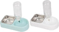 HANABASS Double Pet Water Feeding Bowl Creative Water Feeder for Dogs and Cats Automatic Drinking Tool Smooth Design for Home and Pet Shops White