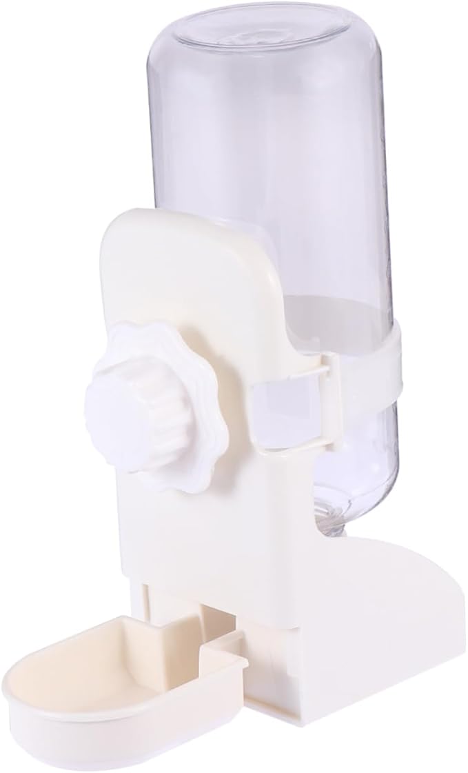 Totority 1Pc Hanging Gravity Waterer for Pets Automatic Water Dispenser Station for Dogs Cats Leak Design Versatile Use Cages White