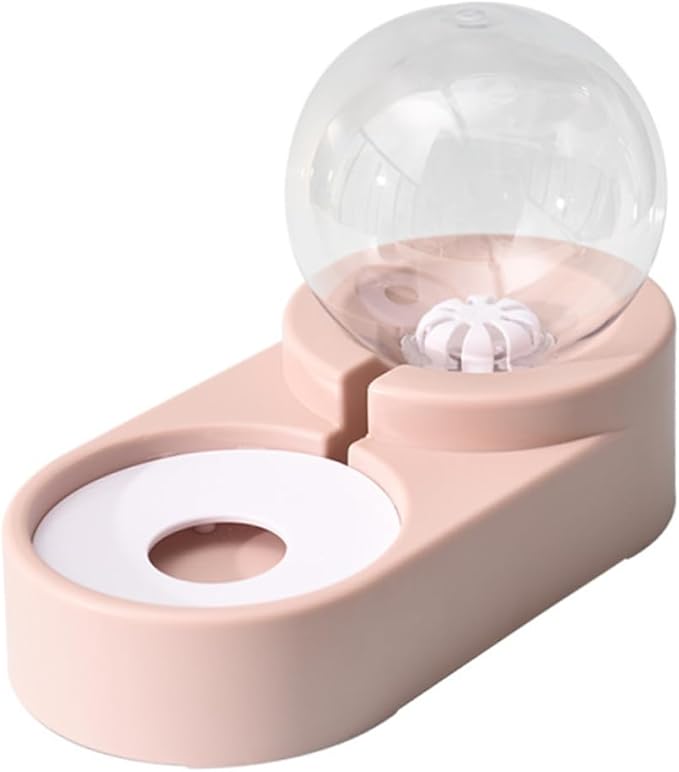 SUPVOX Creative Automatic Pet Water Feeder with Double Bowl Design Practical Pet Water Dispenser for Cats and Dogs Pink Color Non-Spill Design for Home