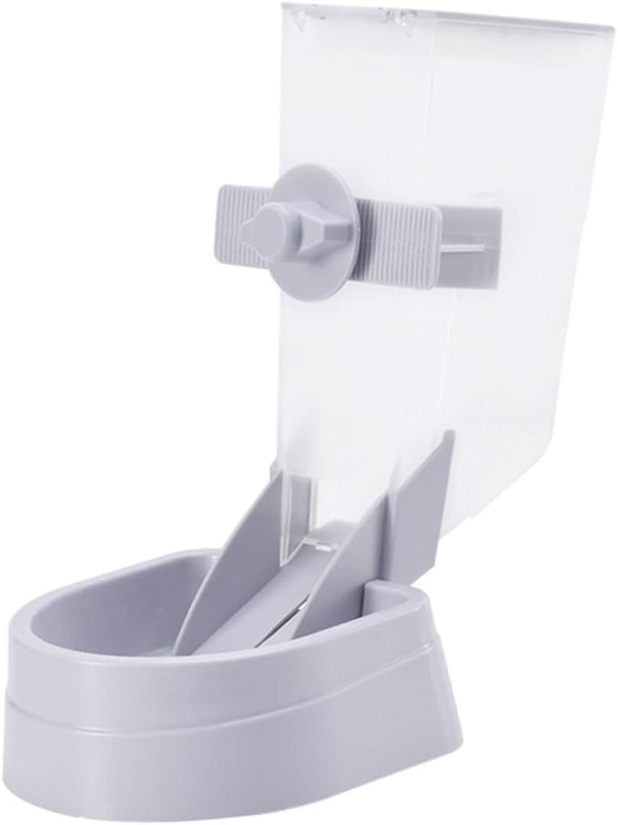 1pc Hanging Pet Bowl Automatic Cat Feeder Dog Food Container Gray -tip Design for Smooth Dispensing for Crates and Cages for Pets