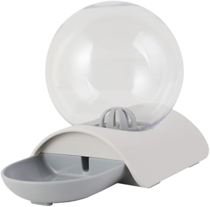 Pet Automatic Water Dispenser Grey Drinking Bowl for Cats Dogs Water Feeder Unique Design Spill-Resistant Engineering for Home Decor