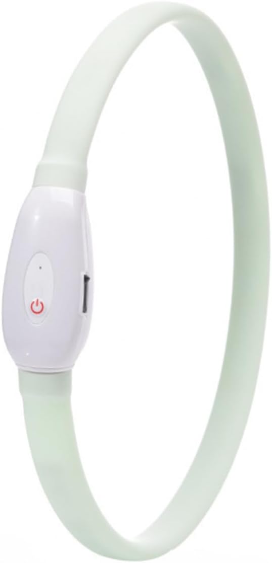 VICASKY 1set USB Rechargeable Night Glowing Led Dog Collar Cuttable Pet Collar for Safety Comfortable Wear for Outdoor Use